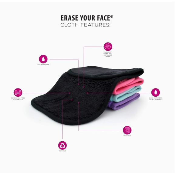 Erase Your Face Reusable Make-Up Cloths - NEW! - Picture 5 of 5